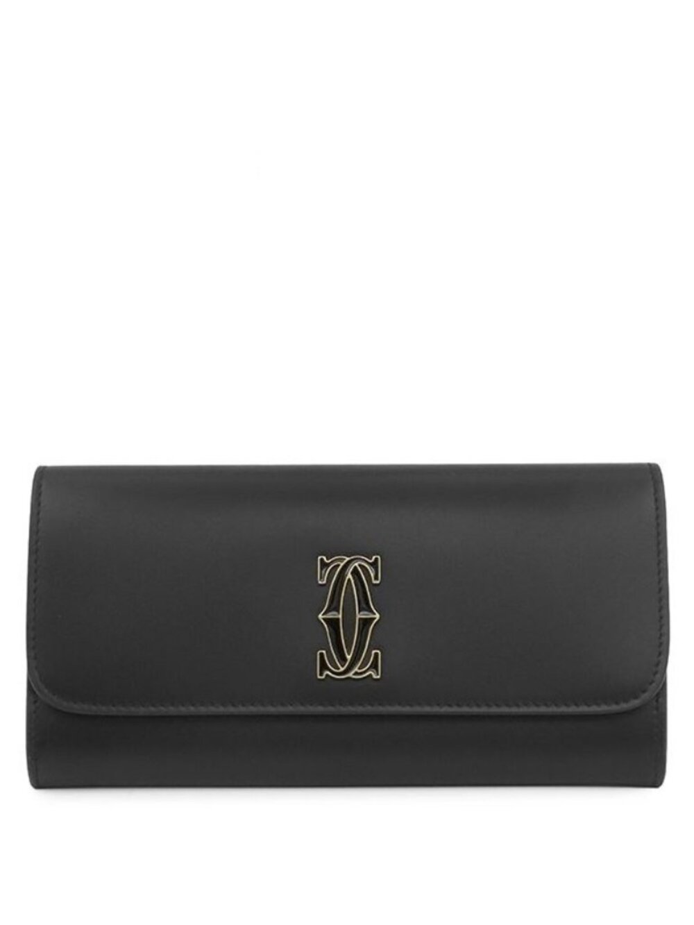 Cartier Wallet Bull C de Cartier International Calfskin Black Gold Coin Purse